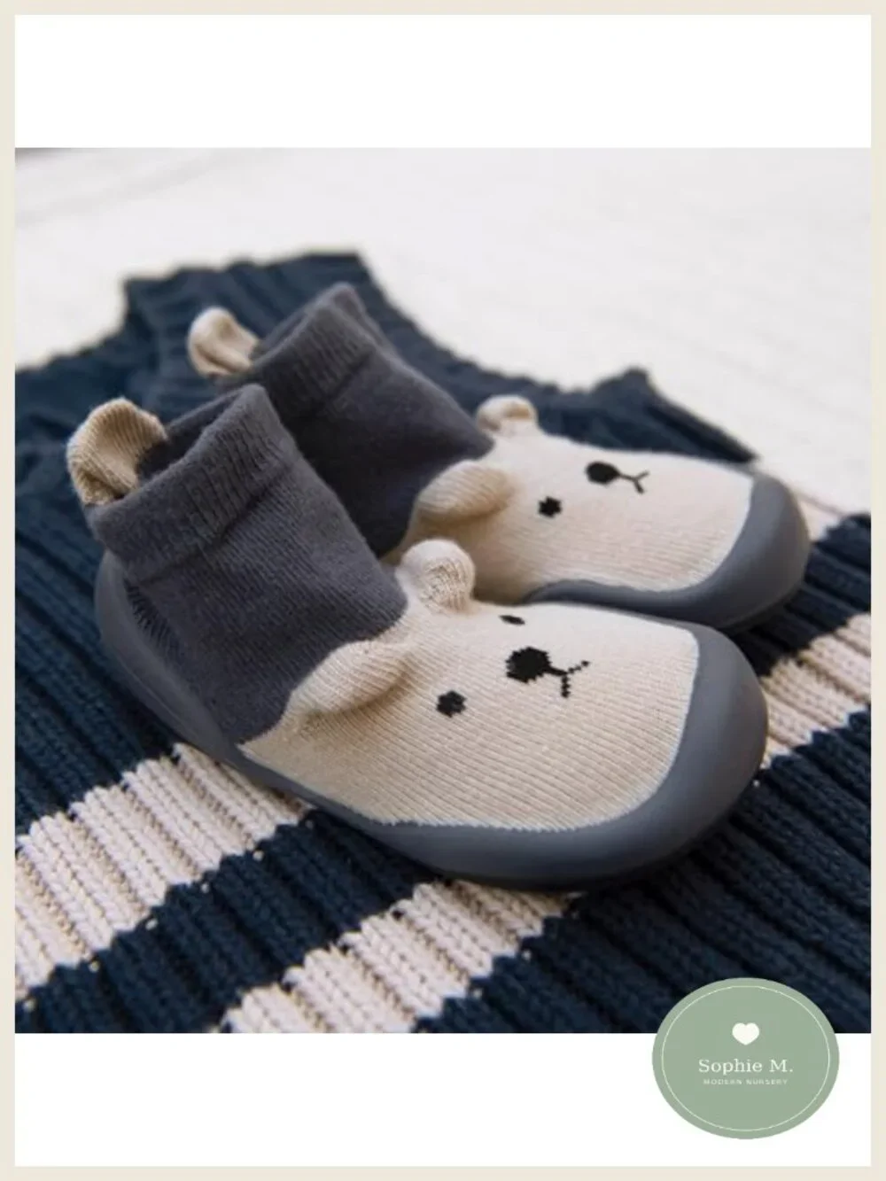 Unisex Toddler Sock Shoes, Non-Slip TPE Rubber Sole, Air Pocket Cushion